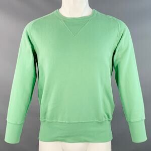 LEVI'S VINTAGE Size S Leaf Green Cotton Crew Neck Sweatshirt